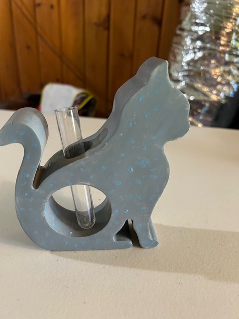 Large Cat with Flower