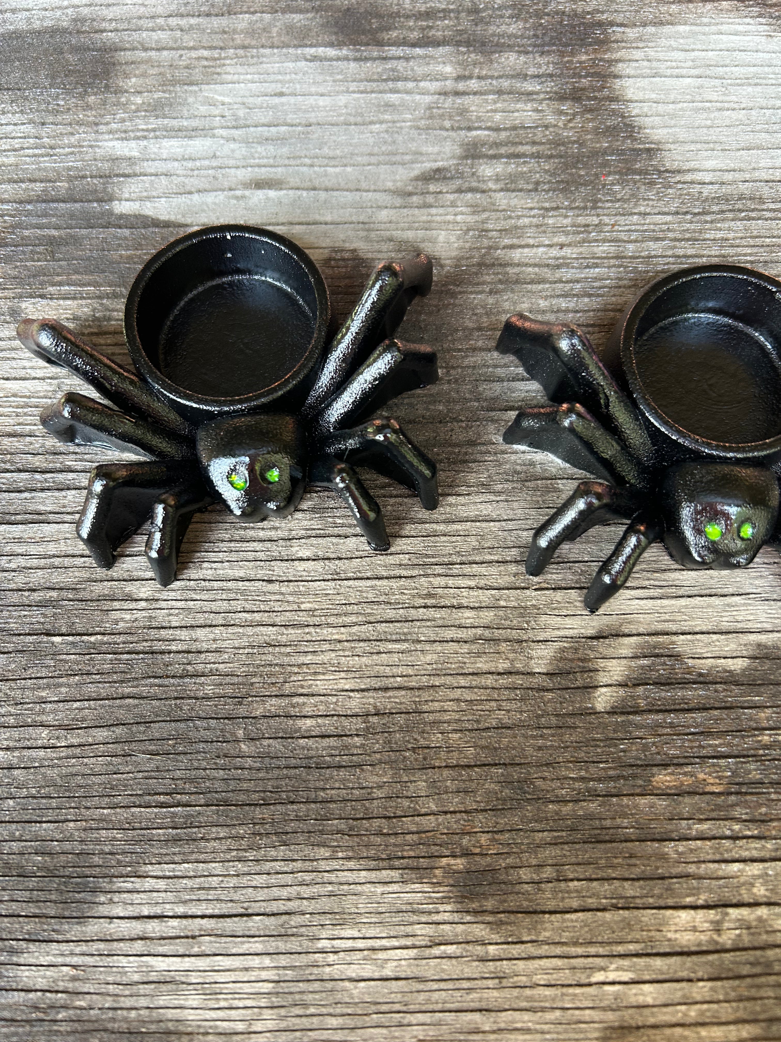 spider candle holders