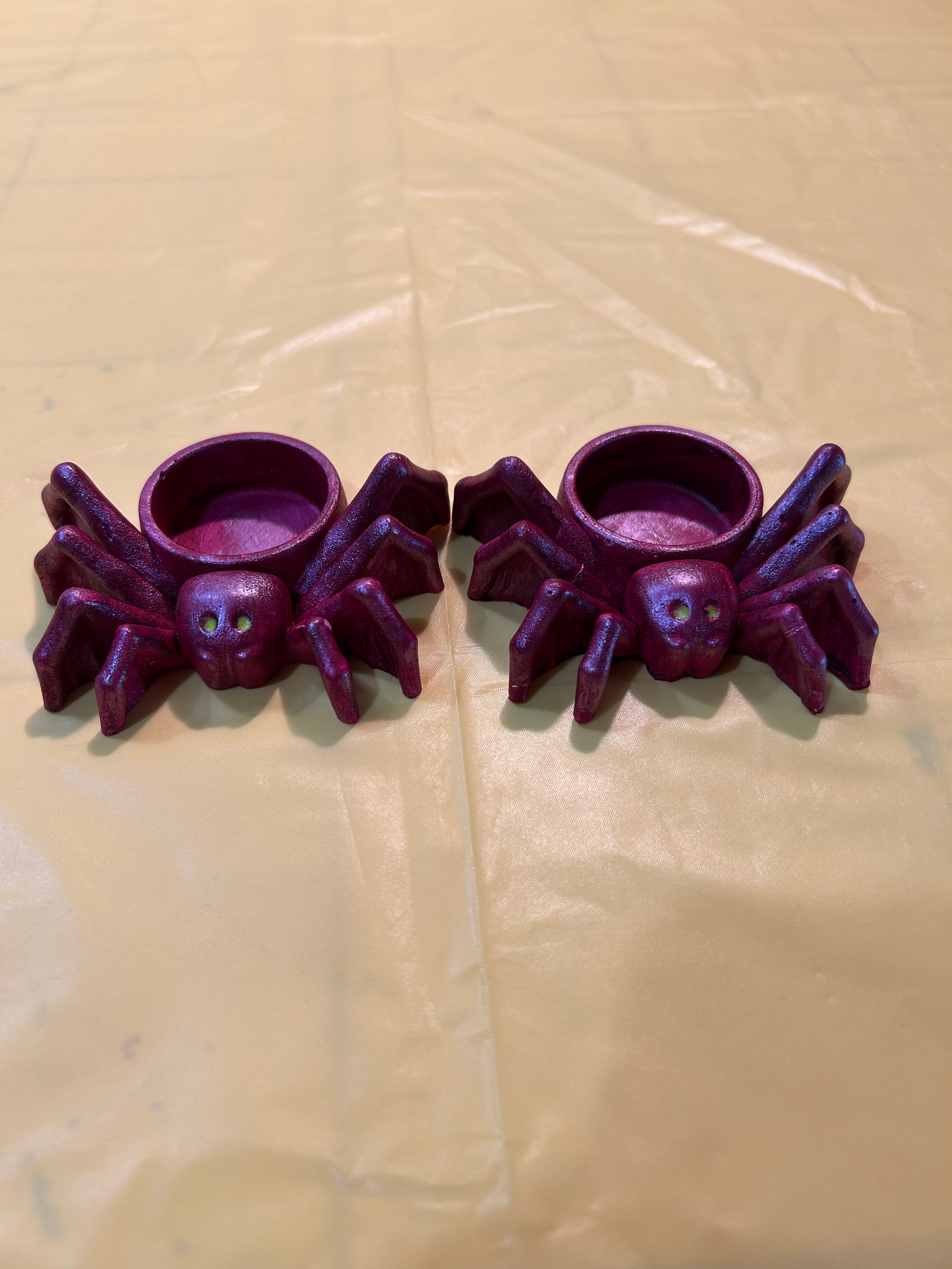 spider candle holders