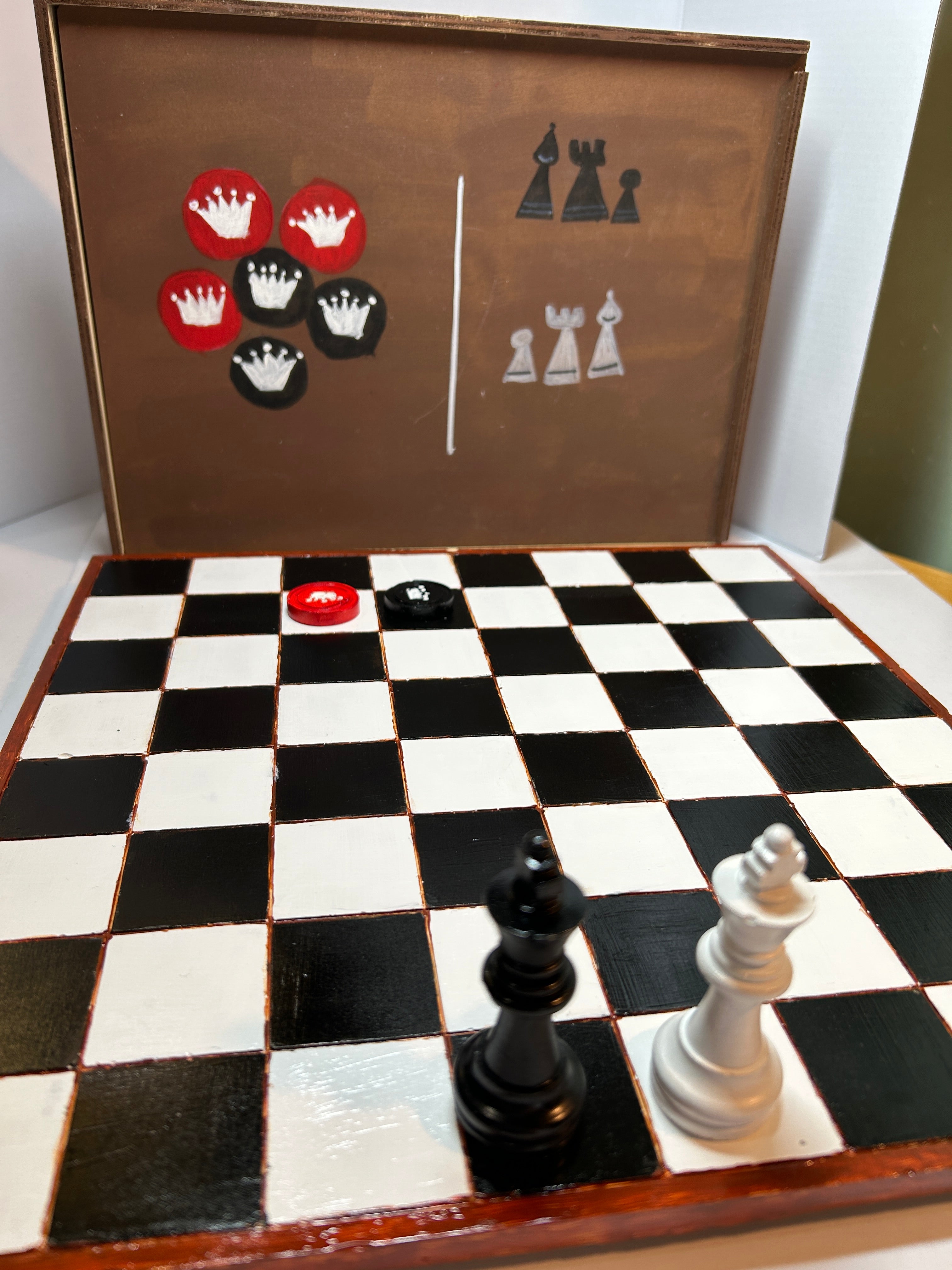 Checkers & Chess Board Set