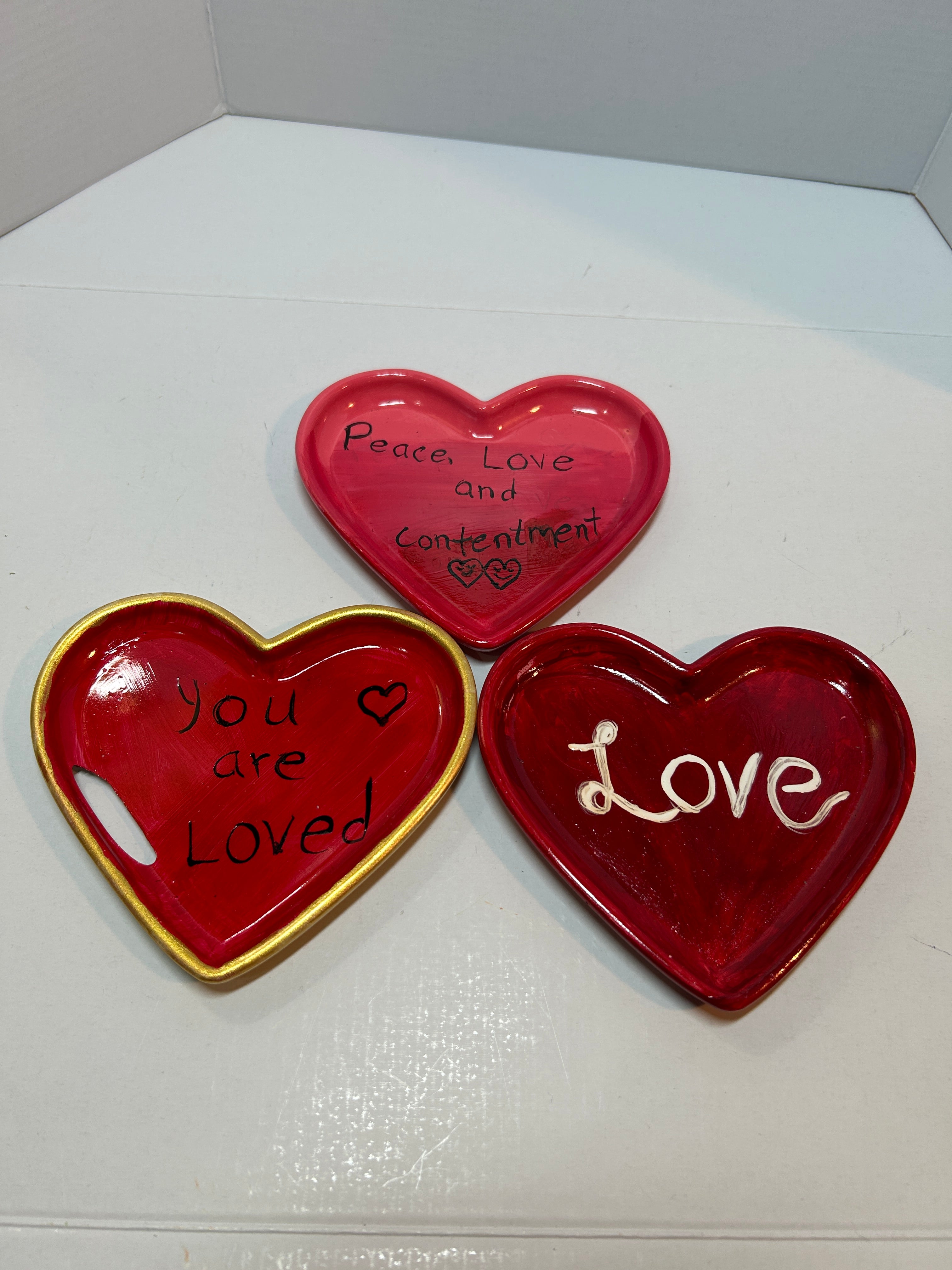 heart trinket trays