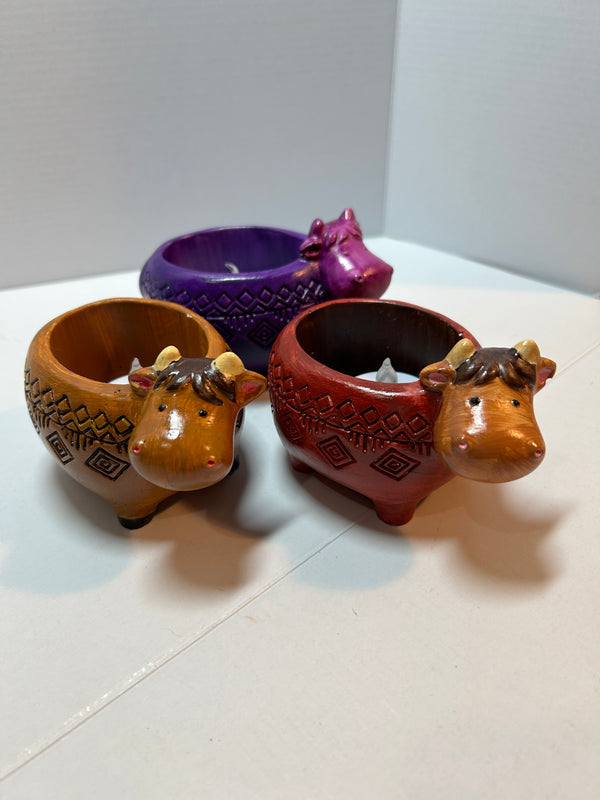 Cow succulent pot/candle holders
