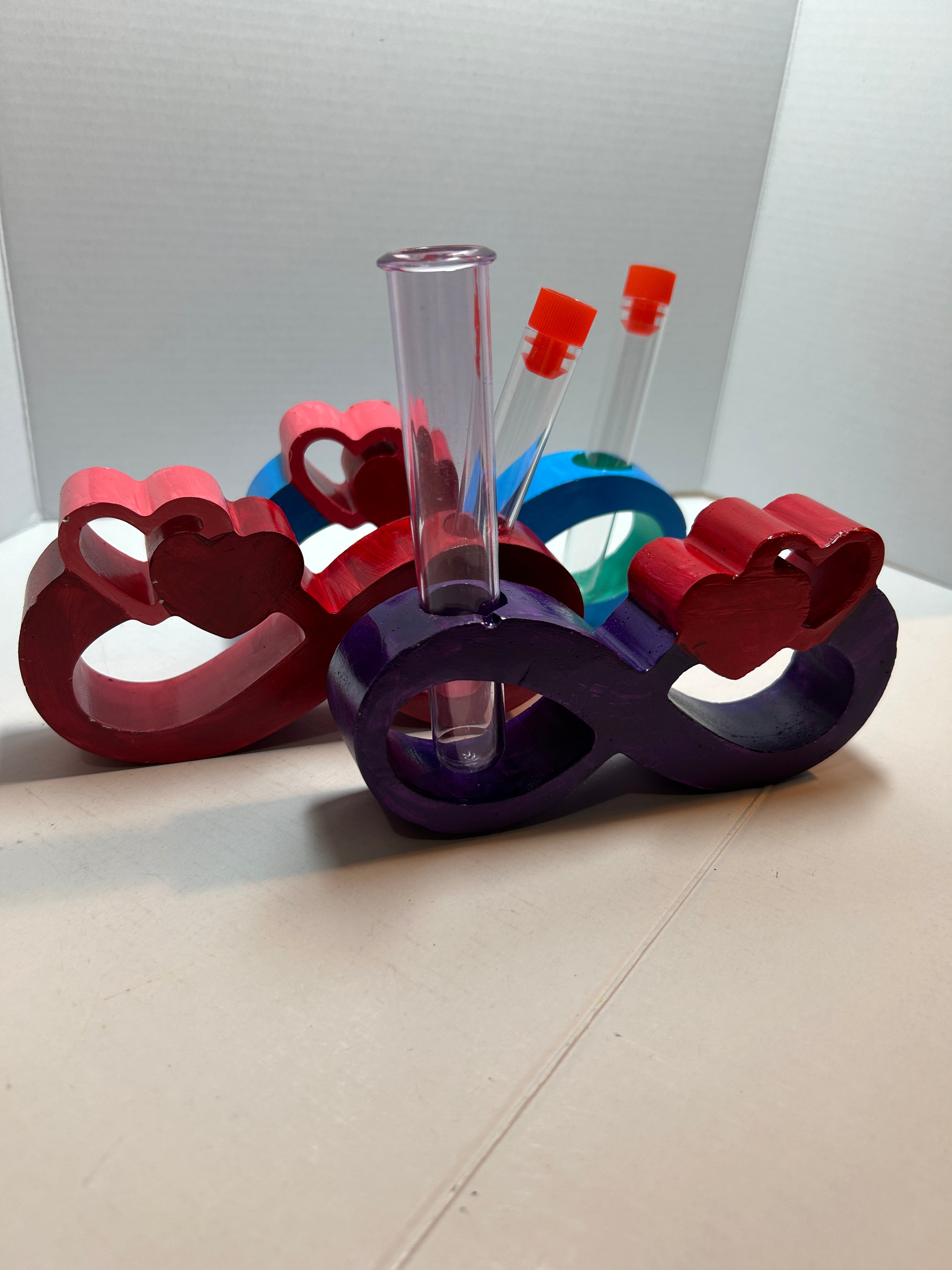 Infinity Heart bud vase