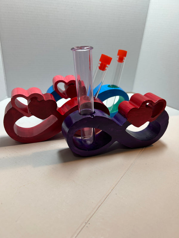 Infinity Heart bud vase