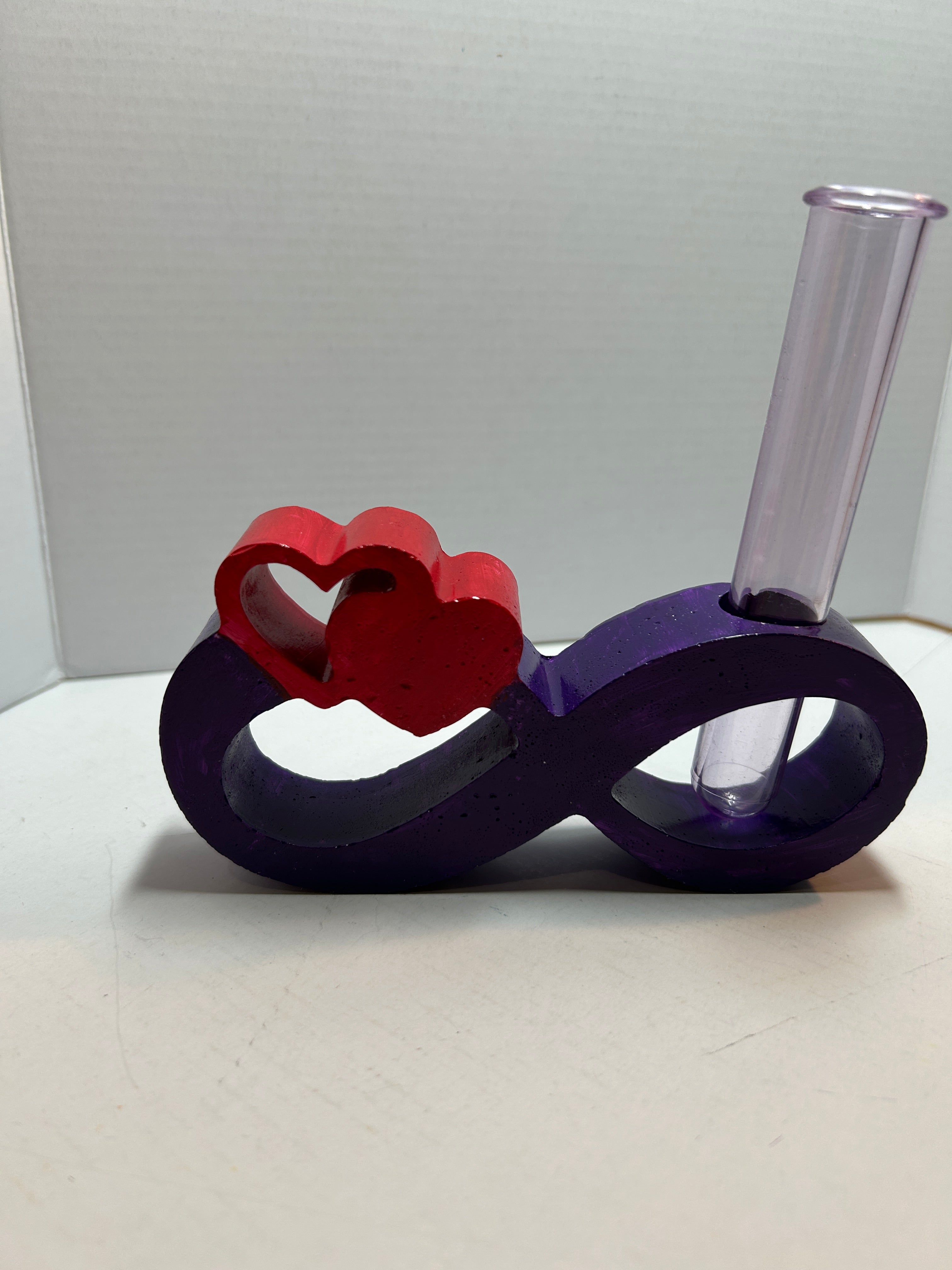 Infinity Heart bud vase