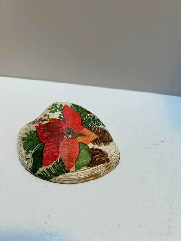 Christmas decoupage shells