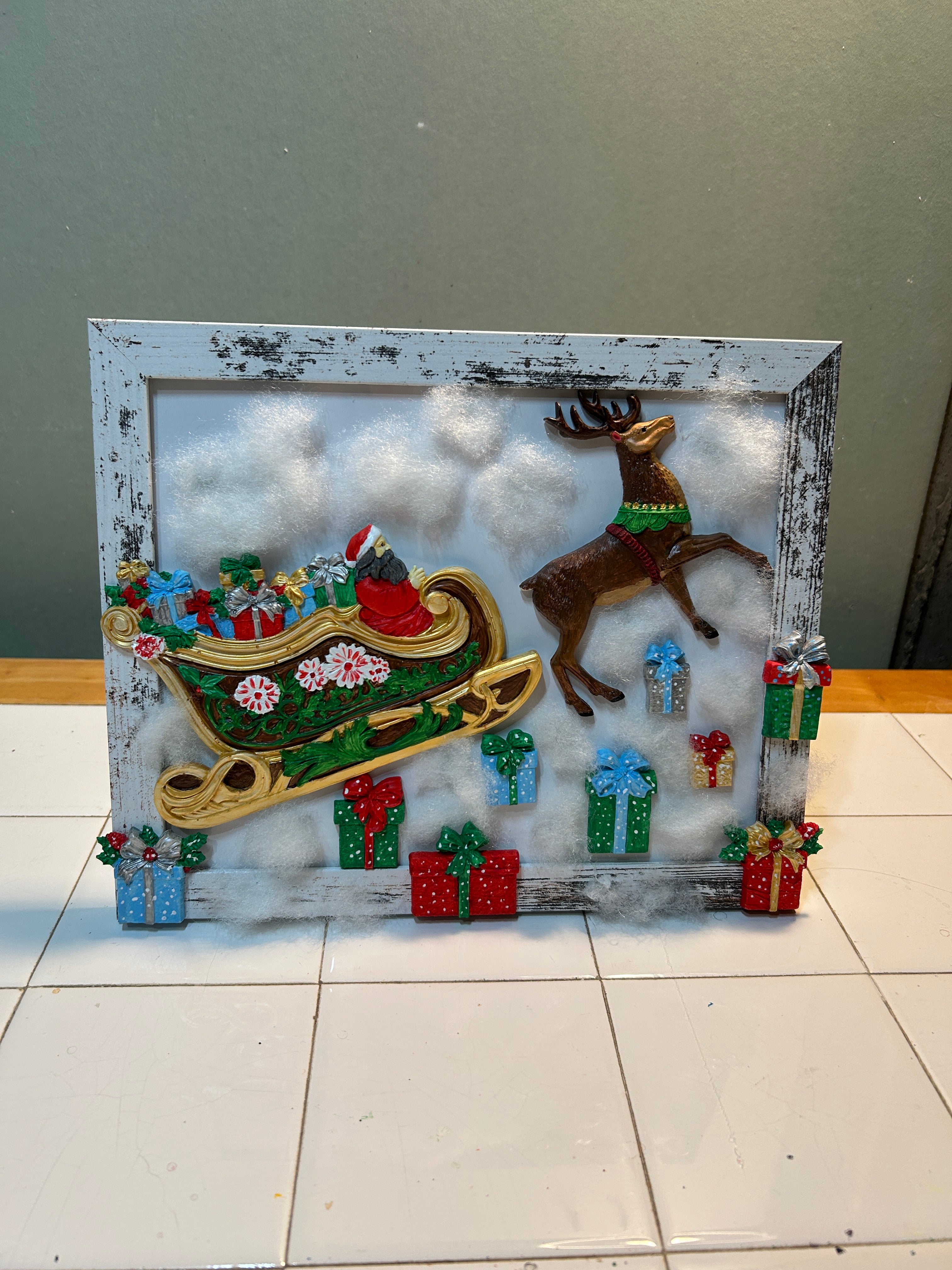 Vintage santa sleigh