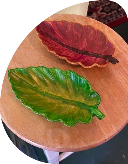 Decorate home with handcraft art with acrylic painting